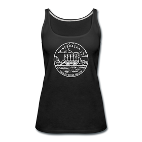 Nebraska Women’s Tank Top - State Design Women’s Nebraska Tank Top - black