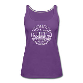Nebraska Women’s Tank Top - State Design Women’s Nebraska Tank Top - purple