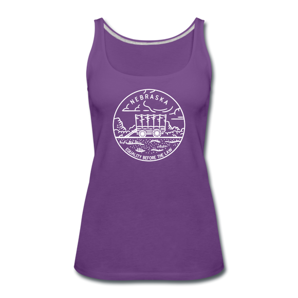 Nebraska Women’s Tank Top - State Design Women’s Nebraska Tank Top - purple
