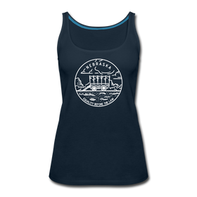 Nebraska Women’s Tank Top - State Design Women’s Nebraska Tank Top - deep navy