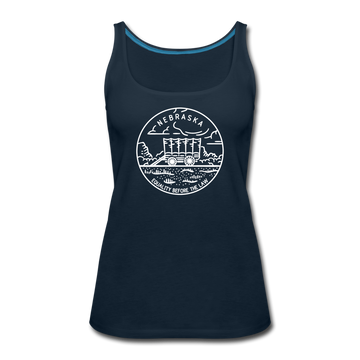 Nebraska Women’s Tank Top - State Design Women’s Nebraska Tank Top - deep navy