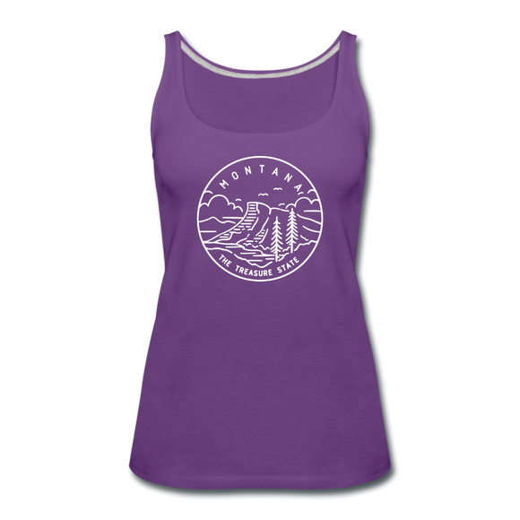 Montana Women’s Tank Top - State Design Women’s Montana Tank Top - purple