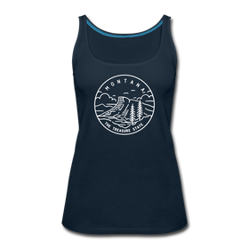 Montana Women’s Tank Top - State Design Women’s Montana Tank Top - deep navy