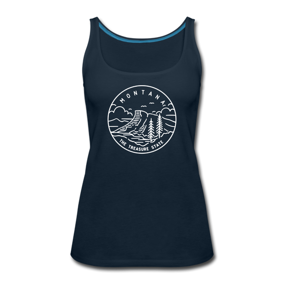 Montana Women’s Tank Top - State Design Women’s Montana Tank Top - deep navy