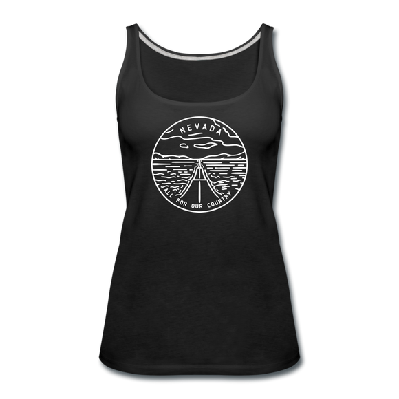 Nevada Women’s Tank Top - State Design Women’s Nevada Tank Top - black