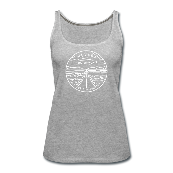 Nevada Women’s Tank Top - State Design Women’s Nevada Tank Top - heather gray