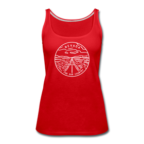 Nevada Women’s Tank Top - State Design Women’s Nevada Tank Top - red