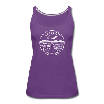 Nevada Women’s Tank Top - State Design Women’s Nevada Tank Top - purple