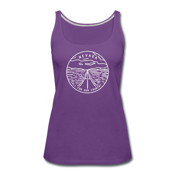 Nevada Women’s Tank Top - State Design Women’s Nevada Tank Top - purple