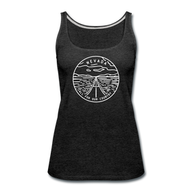 Nevada Women’s Tank Top - State Design Women’s Nevada Tank Top - charcoal gray