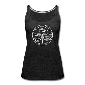 Nevada Women’s Tank Top - State Design Women’s Nevada Tank Top - charcoal gray