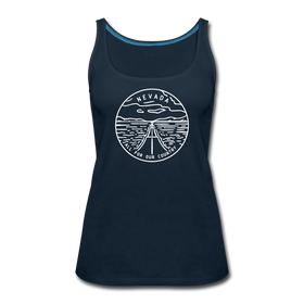 Nevada Women’s Tank Top - State Design Women’s Nevada Tank Top - deep navy