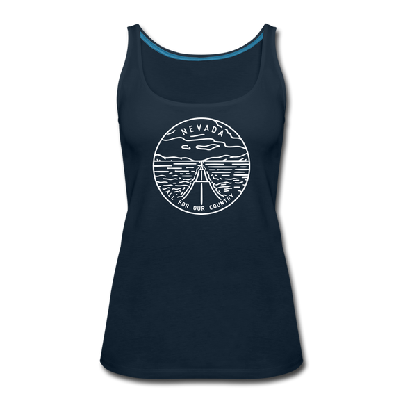 Nevada Women’s Tank Top - State Design Women’s Nevada Tank Top - deep navy