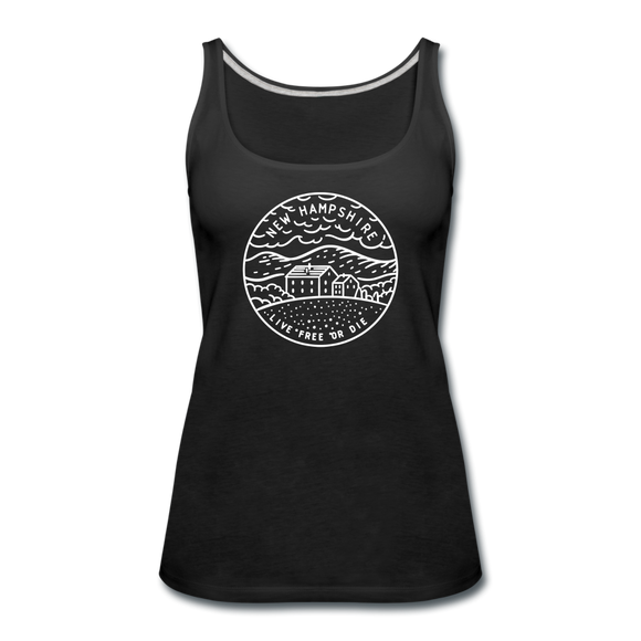 New Hampshire Women’s Tank Top - State Design Women’s New Hampshire Tank Top - black