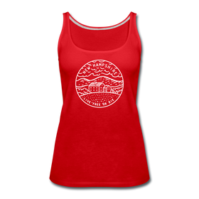 New Hampshire Women’s Tank Top - State Design Women’s New Hampshire Tank Top - red