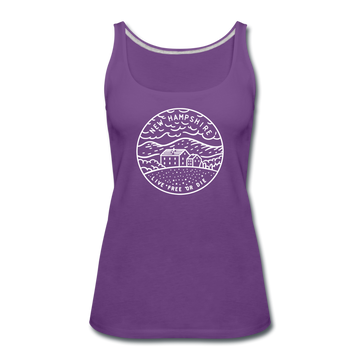 New Hampshire Women’s Tank Top - State Design Women’s New Hampshire Tank Top - purple