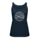 New Hampshire Women’s Tank Top - State Design Women’s New Hampshire Tank Top - deep navy