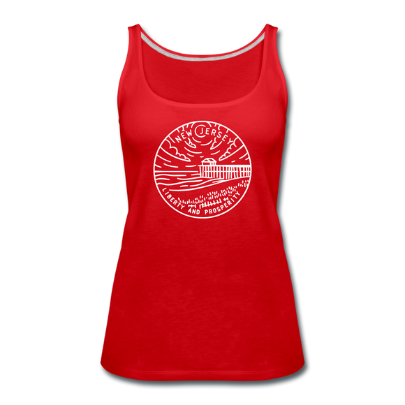 New Jersey Women’s Tank Top - State Design Women’s New Jersey Tank Top - red