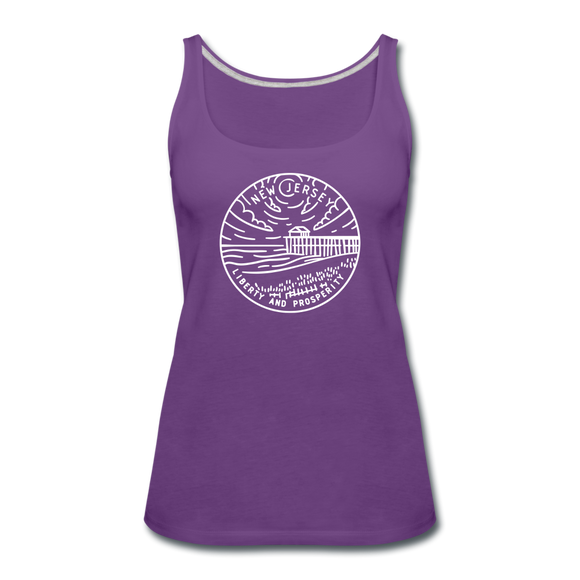 New Jersey Women’s Tank Top - State Design Women’s New Jersey Tank Top - purple
