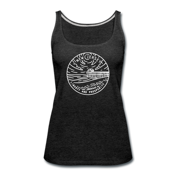 New Jersey Women’s Tank Top - State Design Women’s New Jersey Tank Top - charcoal gray