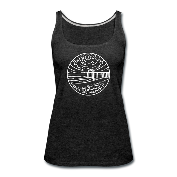 New Jersey Women’s Tank Top - State Design Women’s New Jersey Tank Top - charcoal gray
