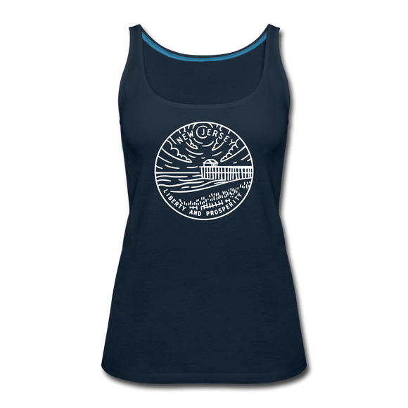 New Jersey Women’s Tank Top - State Design Women’s New Jersey Tank Top - deep navy