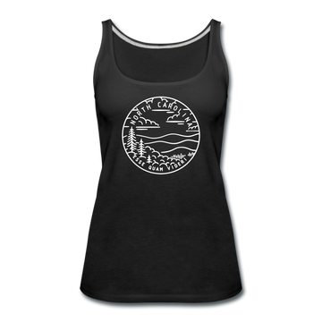 North Carolina Women’s Tank Top - State Design Women’s North Carolina Tank Top - black