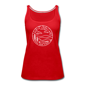 North Carolina Women’s Tank Top - State Design Women’s North Carolina Tank Top - red