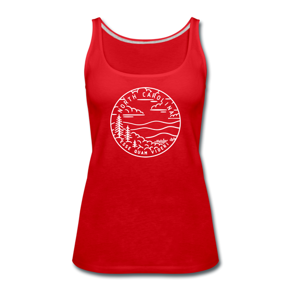North Carolina Women’s Tank Top - State Design Women’s North Carolina Tank Top - red