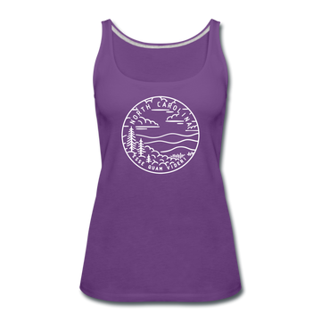 North Carolina Women’s Tank Top - State Design Women’s North Carolina Tank Top - purple