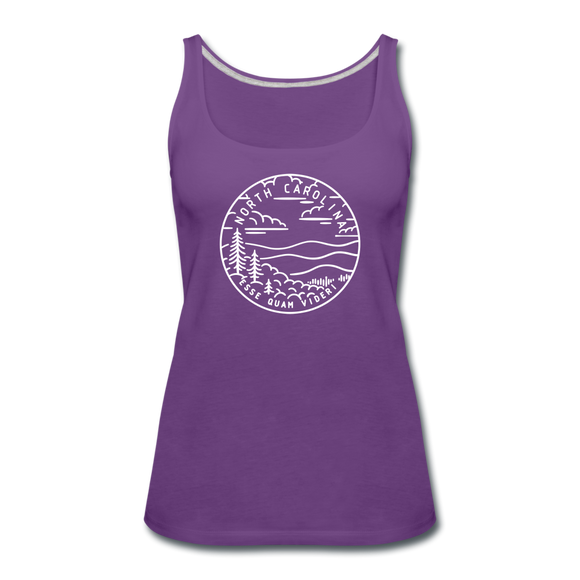North Carolina Women’s Tank Top - State Design Women’s North Carolina Tank Top - purple