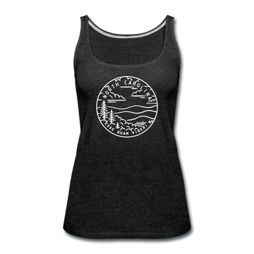 North Carolina Women’s Tank Top - State Design Women’s North Carolina Tank Top - charcoal gray