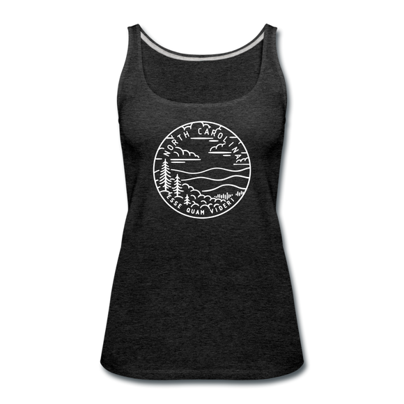 North Carolina Women’s Tank Top - State Design Women’s North Carolina Tank Top - charcoal gray