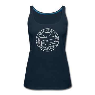 North Carolina Women’s Tank Top - State Design Women’s North Carolina Tank Top - deep navy
