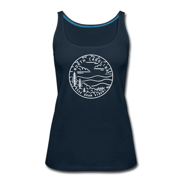 North Carolina Women’s Tank Top - State Design Women’s North Carolina Tank Top - deep navy