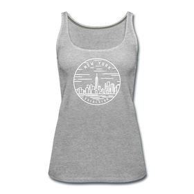 New York Women’s Tank Top - State Design Women’s New York Tank Top - heather gray