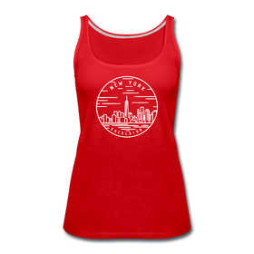 New York Women’s Tank Top - State Design Women’s New York Tank Top - red