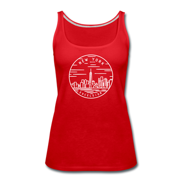 New York Women’s Tank Top - State Design Women’s New York Tank Top - red