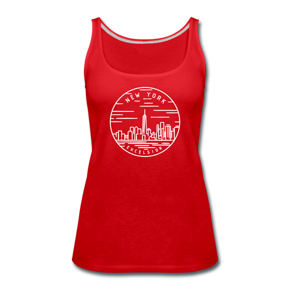 New York Women’s Tank Top - State Design Women’s New York Tank Top - red