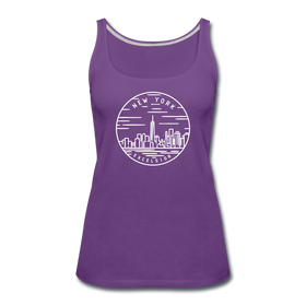 New York Women’s Tank Top - State Design Women’s New York Tank Top - purple