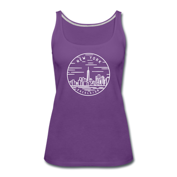 New York Women’s Tank Top - State Design Women’s New York Tank Top - purple