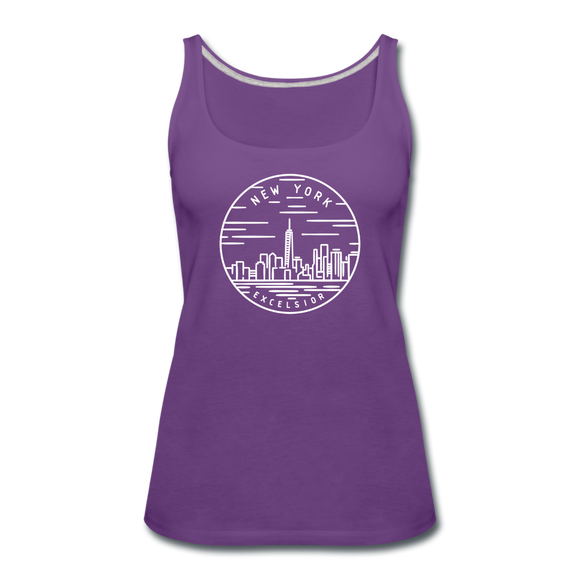 New York Women’s Tank Top - State Design Women’s New York Tank Top - purple