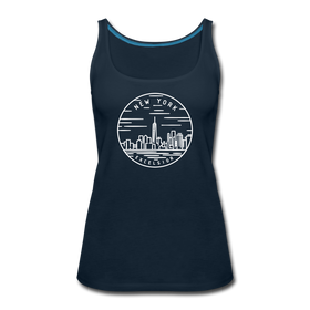 New York Women’s Tank Top - State Design Women’s New York Tank Top - deep navy