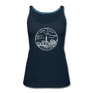 New York Women’s Tank Top - State Design Women’s New York Tank Top - deep navy