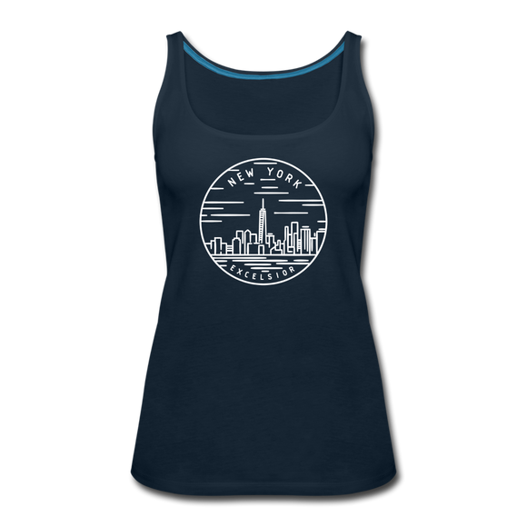 New York Women’s Tank Top - State Design Women’s New York Tank Top - deep navy