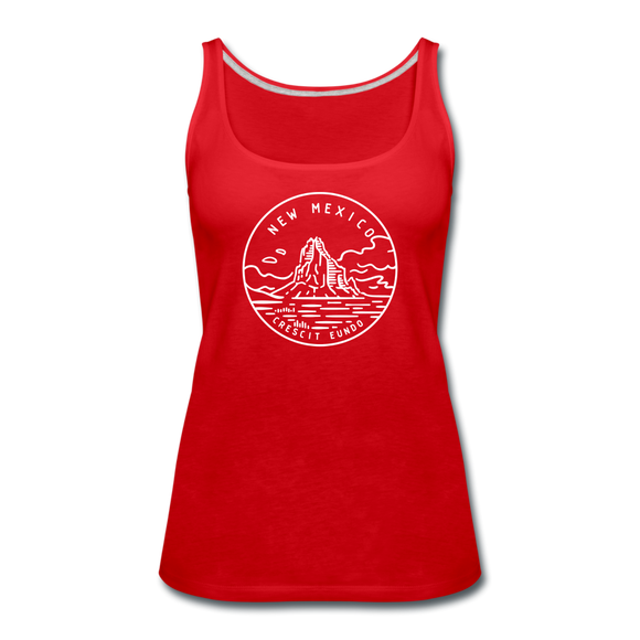 New Mexico Women’s Tank Top - State Design Women’s New Mexico Tank Top - red