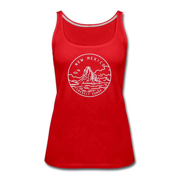 New Mexico Women’s Tank Top - State Design Women’s New Mexico Tank Top - red