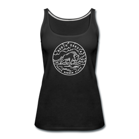 North Dakota Women’s Tank Top - State Design Women’s North Dakota Tank Top - black