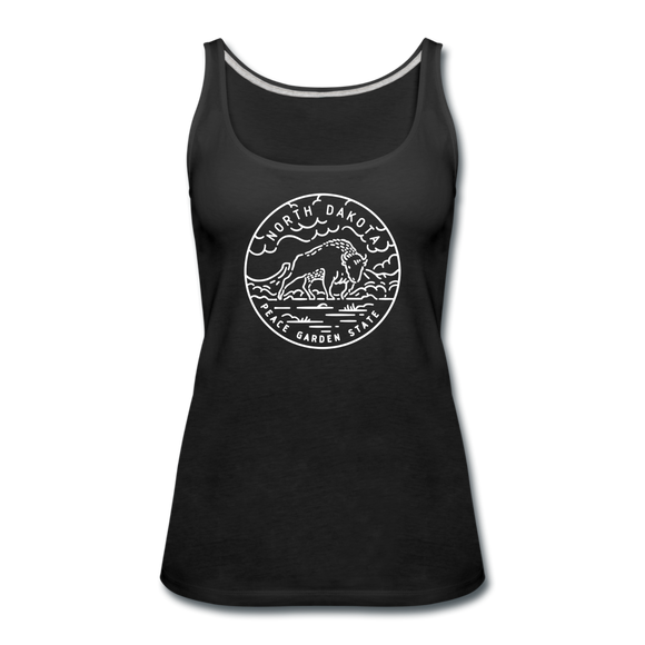 North Dakota Women’s Tank Top - State Design Women’s North Dakota Tank Top - black