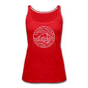 North Dakota Women’s Tank Top - State Design Women’s North Dakota Tank Top - red